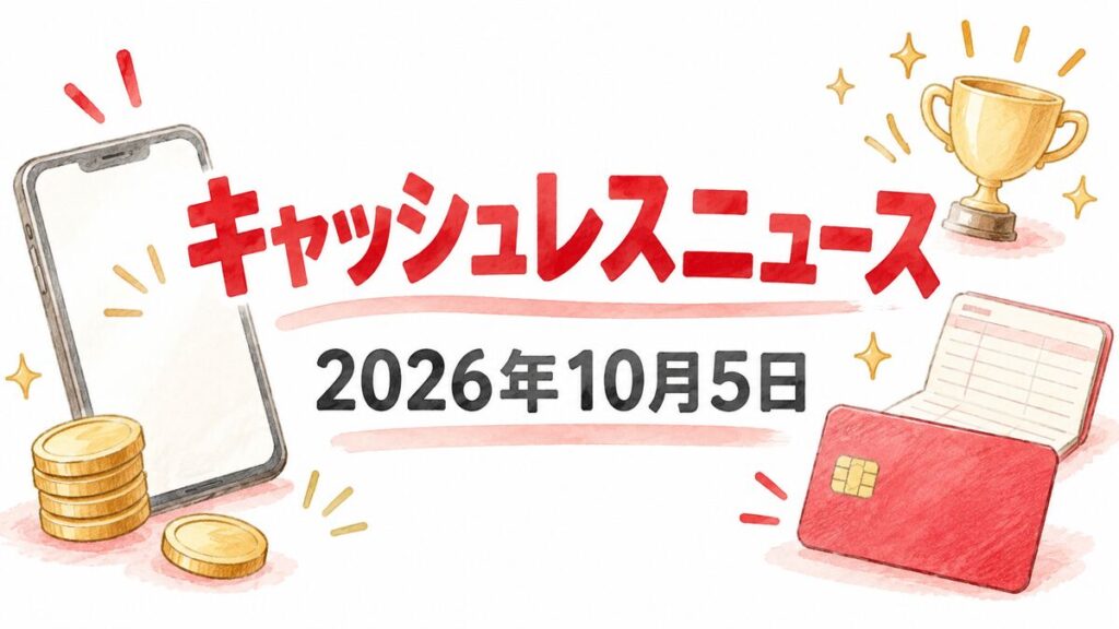 キャッシュレスニュースと2026年10月5日の日付を配したアイキャッチ画像