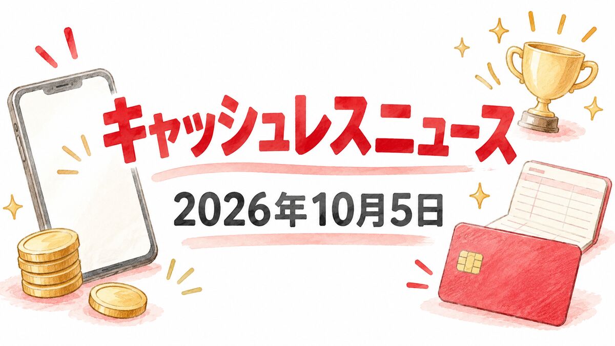 キャッシュレスニュースと2026年10月5日の日付を配したアイキャッチ画像