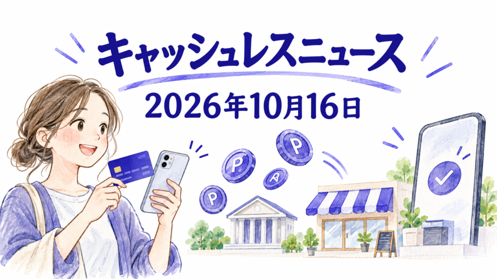 2026年10月16日 キャッシュレスニュース 藍色のアイキャッチ