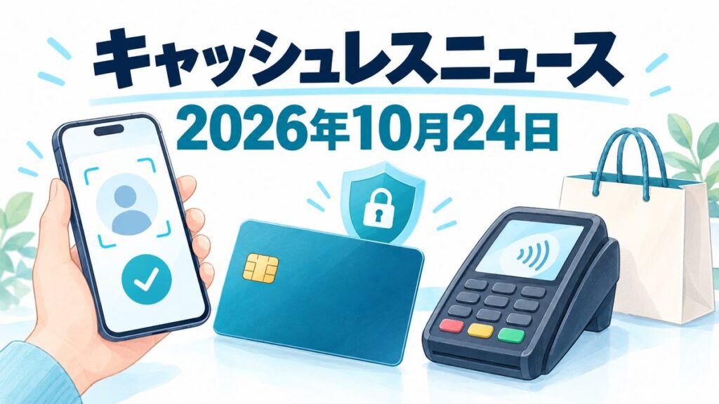 2026年10月24日のキャッシュレスニュースを示すシアン色のアイキャッチ